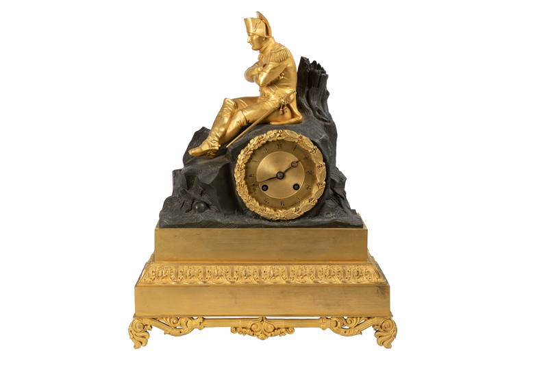 “Napoleon On Elba” Silk Suspension Mantle Clock.