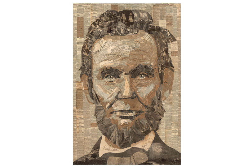 Lincoln Collage by Jeffrey Adam Meszaros.