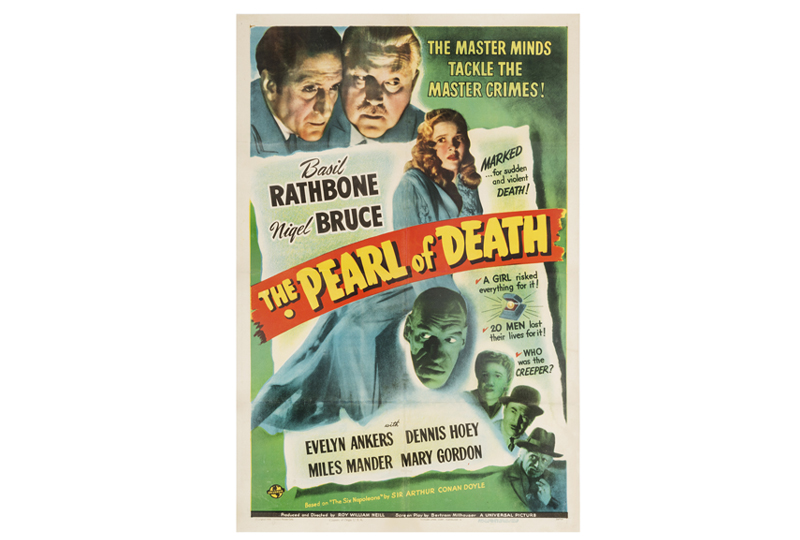 Pearl of Death one–sheet poster, Universal Pictures 1944