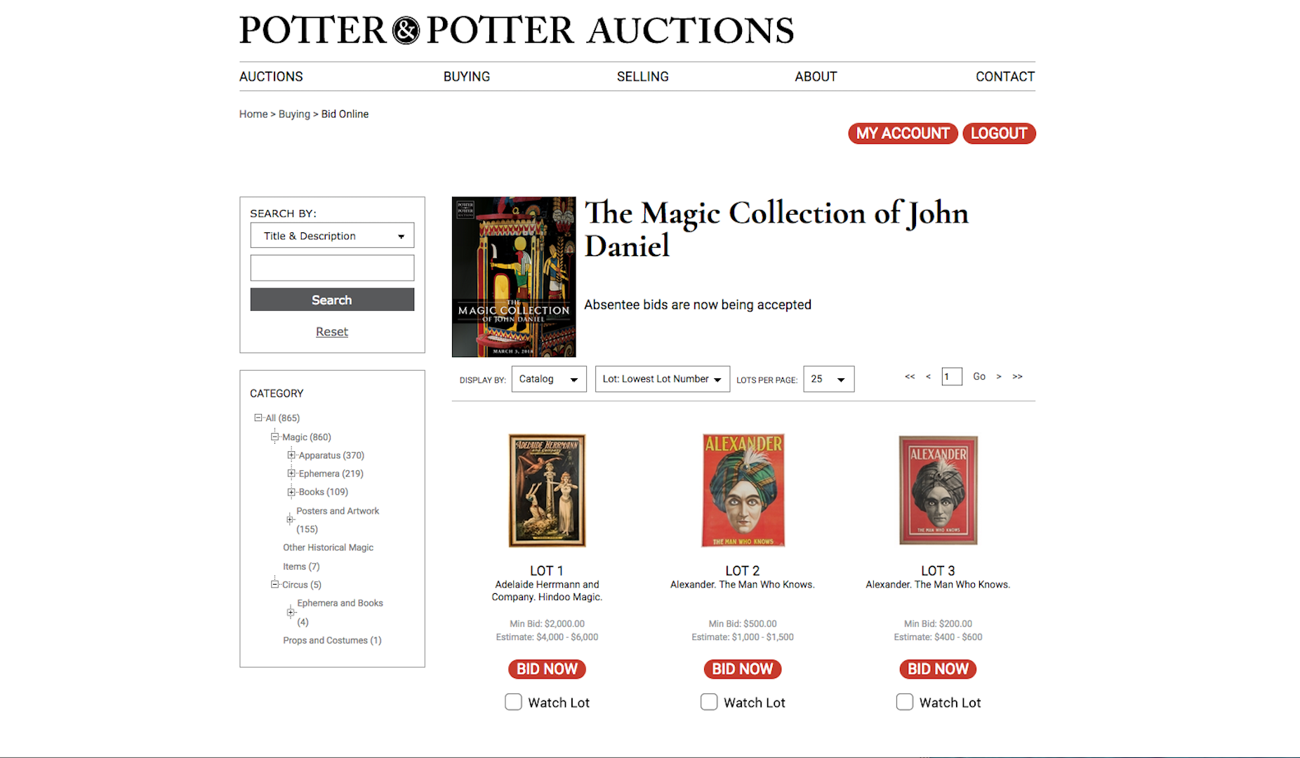 Potter & Potter Introduces New Bidding Platform